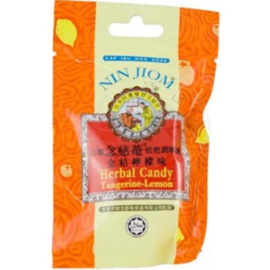 京都念慈菴 枇杷潤喉糖金桔檸檬味20g Nin Jiom Herbal Candy Tangerine Lemon 20g