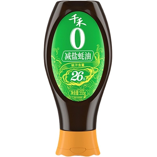 千禾 擠擠裝減鹽蠔油26%蠔汁含量555g