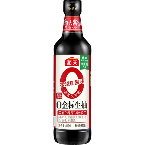 海天 0 特級金標生抽500ml