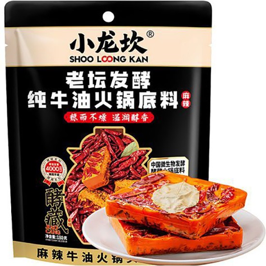 小龍坎 麻辣味老壇發酵純牛油火鍋底料180g