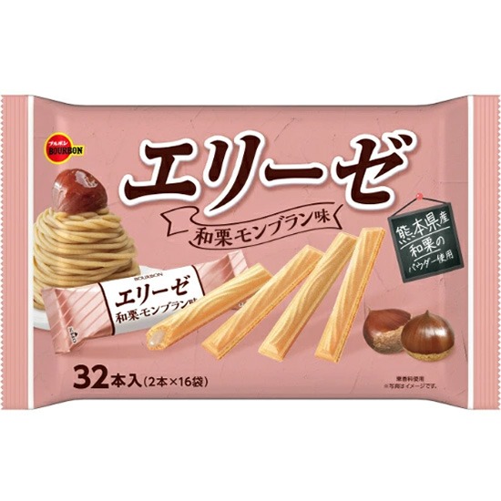 Bourbon 栗子蒙布朗味威化棒115g