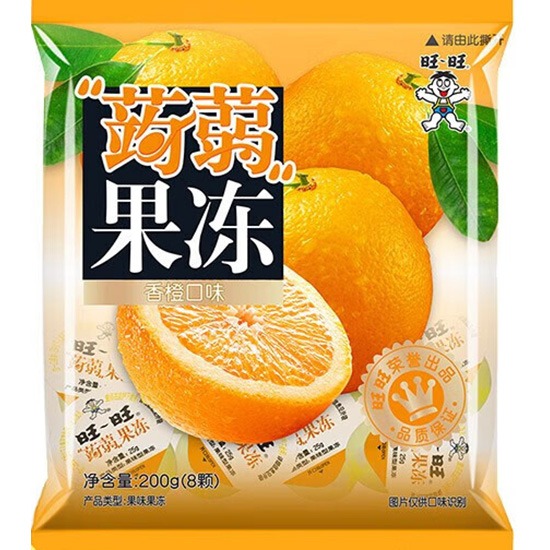 旺旺 香橙味蒟蒻果凍(8入)200g