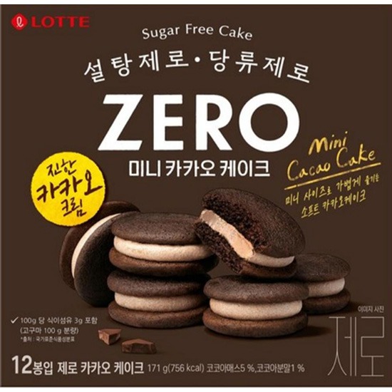 Lotte 零糖可可蛋糕171g