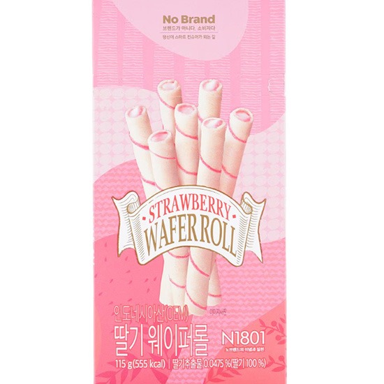 No Brand 草莓夾心華夫卷 115g