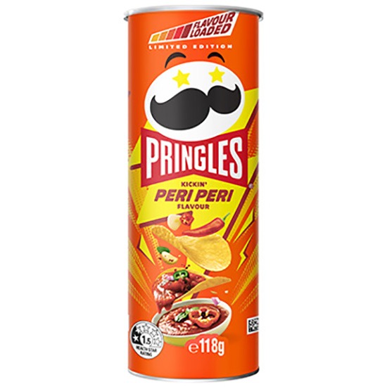 Pringles Potato Chips Kickin Peri Peri 118g