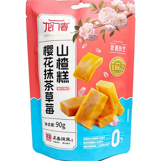 龍門春 櫻花抹茶草莓味山楂糕90g