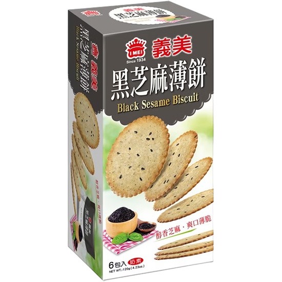 義美 黑芝麻薄餅(6入)120g