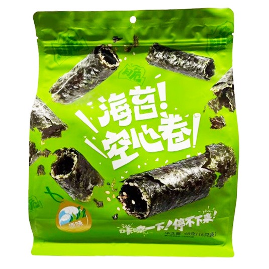 多多淘氣 原味海苔空心卷(16入)48g