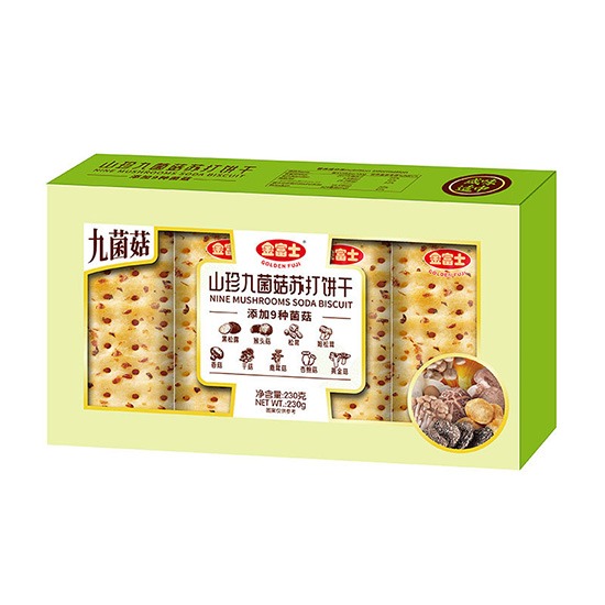金富士 山珍九菌菇蘇打餅乾230g