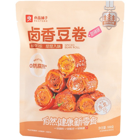 良品鋪子 甜辣味滷香豆捲100g