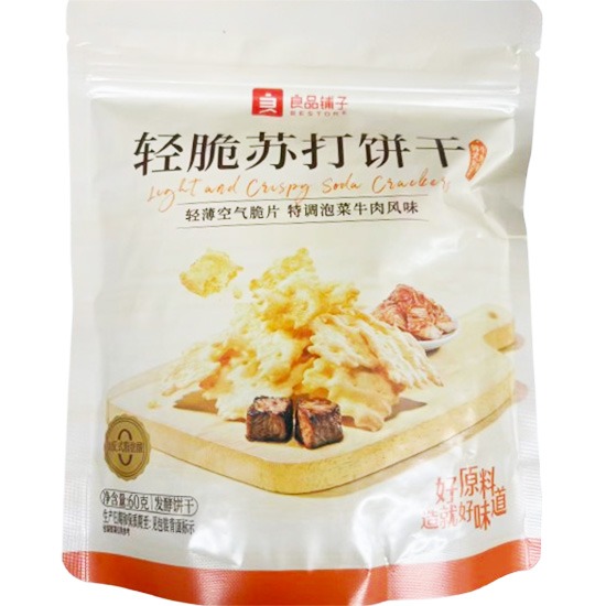 良品鋪子 韓式泡菜牛肉味輕脆蘇打餅乾60g