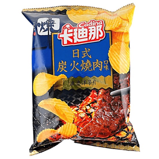 卡迪那 波浪洋芋片日式炭火燒肉口味58g