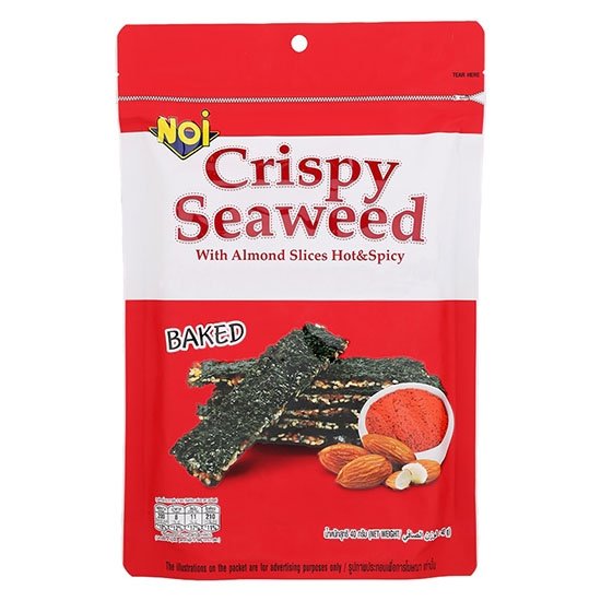 Noi 香辣杏仁夾心海苔脆片40g