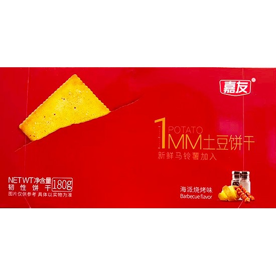 嘉友 1MM 海派燒烤味土豆餅乾180g Jiayou Potato Cracker BBQ 180g