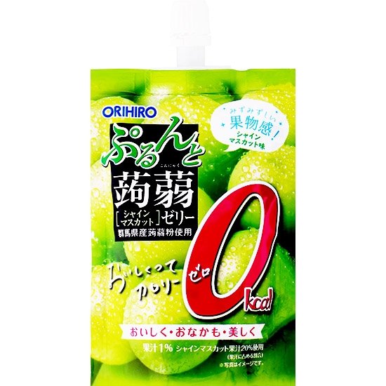 Orihiro 0 Kcal 青提味蒟蒻果凍(吸)130g Orihro 0 Kacl Konjack Jelly Muscat 130g