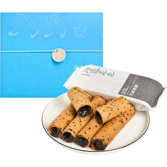 【空運到港】海邊走走 芝麻愛餡蛋捲(4包入)200g HBZZ Egg Rolls Sesame (4p) 200g