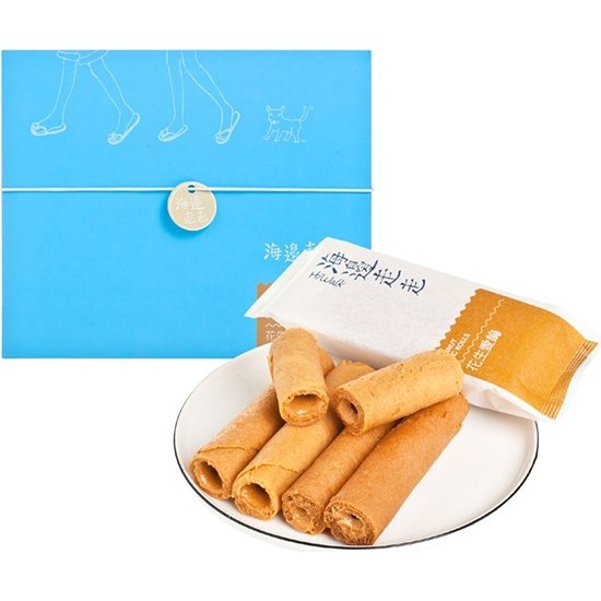 【空運到港】海邊走走 花生愛餡蛋捲(4包入)200g HBZZ Egg Rolls Peanut (4p) 200g