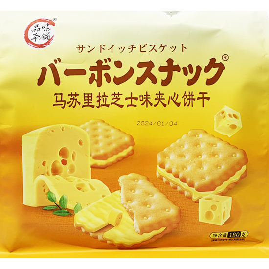 品味本鋪 馬蘇里拉芝士味夾心餅乾180g