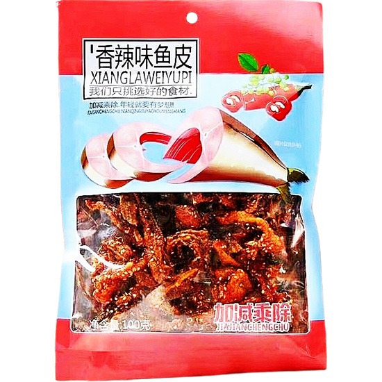加減乘除 香辣味魚皮100g
