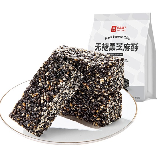 良品鋪子 無糖黑芝麻酥215g