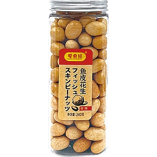 零食狂 原味魚皮花生(桶)240g