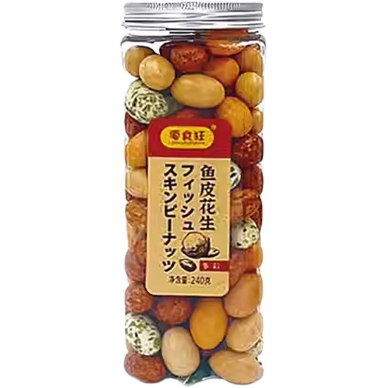 零食狂 多彩魚皮花生(桶)240g