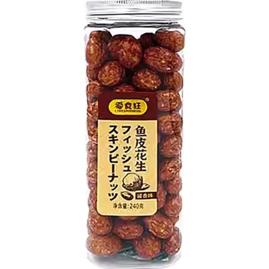 零食狂 醬香味魚皮花生(桶)240g