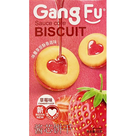 港福 草莓味醬芯餅乾55g