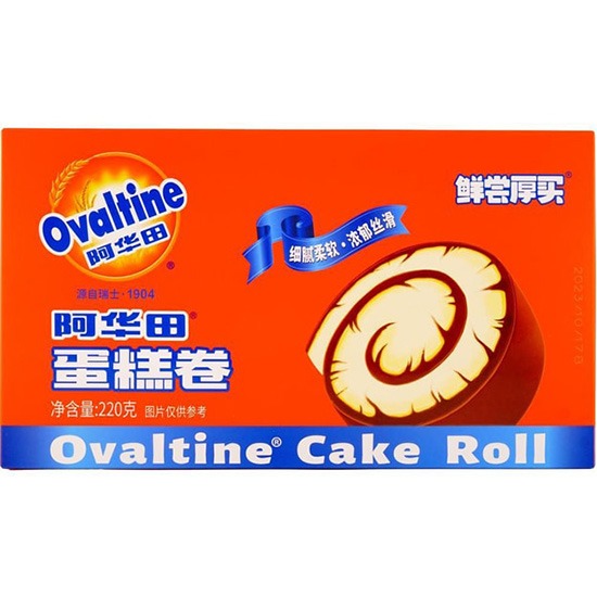 【賞味期04.01.2026】阿華田 可可味蛋糕卷220g