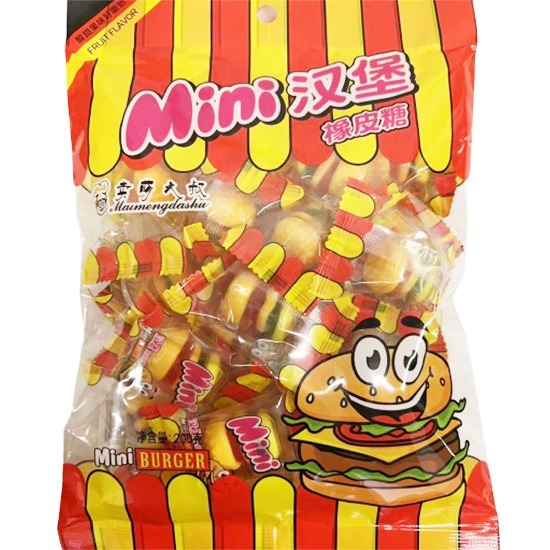 賣萌大叔 Mini漢堡橡皮糖200g