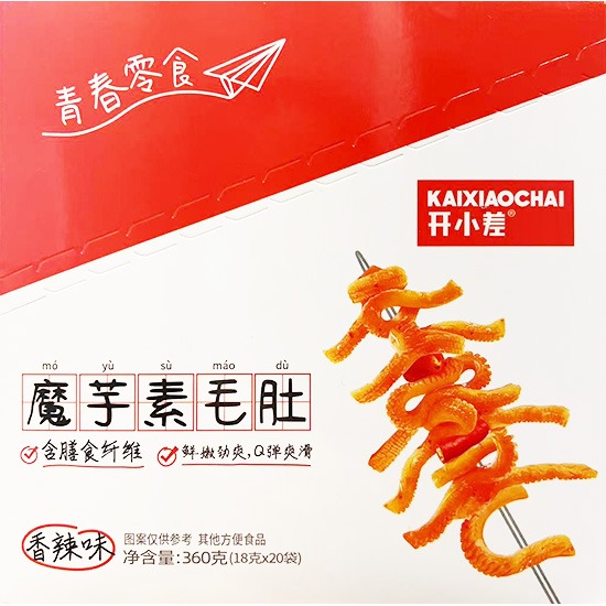 【賞味期23.12.2025】開小差 香辣味魔芋素毛肚(20入)360g