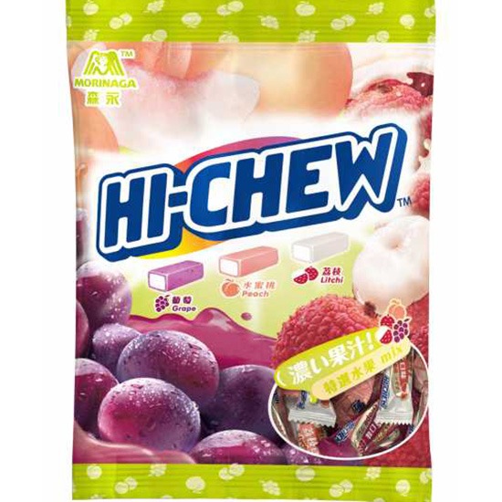 森永葡萄&水蜜桃&荔枝味軟糖(台灣版)90g