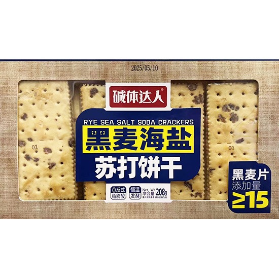 鹼體達人 黑麥海鹽味蘇打餅乾208g