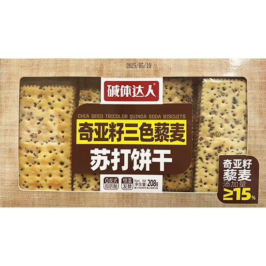 鹼體達人 奇亞籽三色藜麥味蘇打餅乾208g