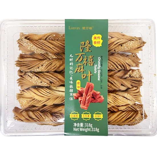 隆萬禧 鹹味麻葉318g