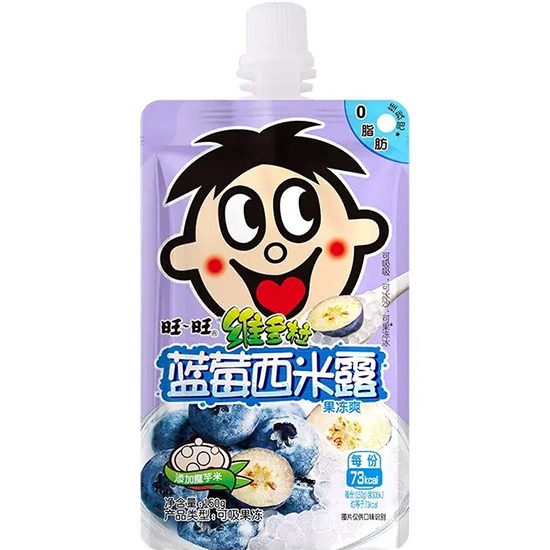 旺旺 維多粒 吸吸藍莓米露味果凍爽150g