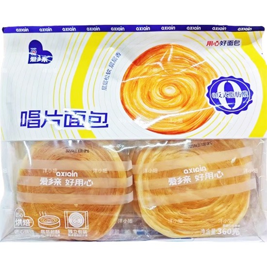 愛鄉親 唱片麵包(4入)360g