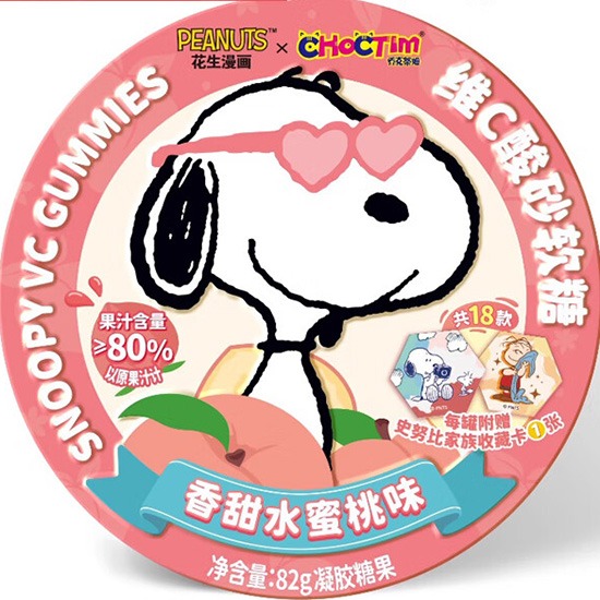 喬克蒂姆 水蜜桃味維C酸砂軟糖82g