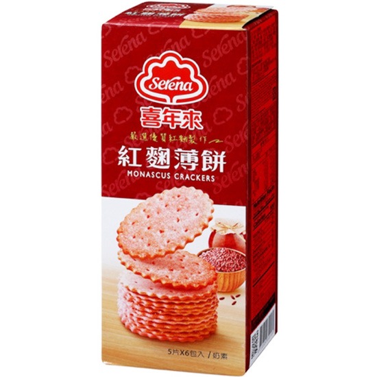 喜年來 紅麴味薄餅120g