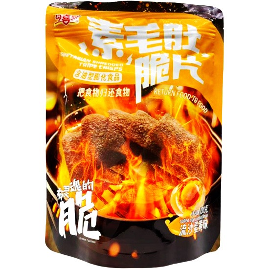 今喜客 流沙蛋黃味素毛肚脆片138g