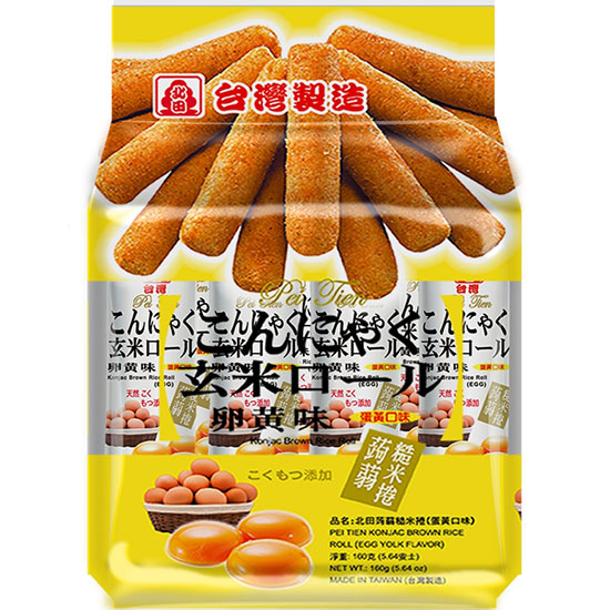 北田 蒟篛蛋黃糙米捲 (12p) 160g
