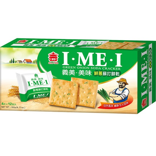 義美 美味鮮蔥蘇打餅乾192g IM Green Onion Soda Cracker 192g